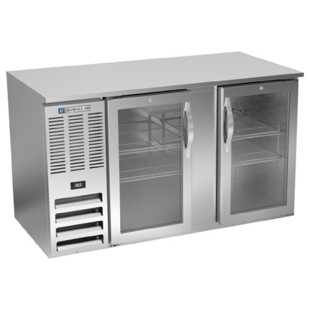 Beverage Air BB58HC-1-G-S - Refrigerated Back Bar Storage Cabinet, Two-section, 59"W