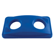 Rubbermaid FG269288BLUE - Slim Jim® Bottle & Can Recycling Top, 20-3/8"W X 11-3/8"D X 2-3/4"H