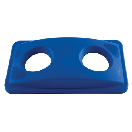 Rubbermaid FG269288BLUE - Slim Jim® Bottle & Can Recycling Top, 20-3/8"W X 11-3/8"D X 2-3/4"H