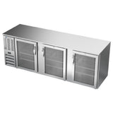 Beverage Air BB94HC-1-G-S - Refrigerated Back Bar Storage Cabinet, Three-section