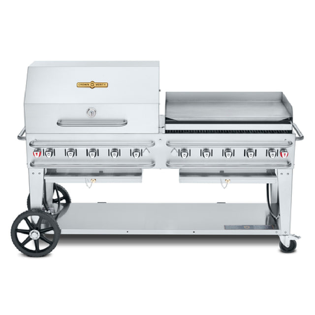 Crown Verity CV-RCB-72RWP-SI-BULK Pro Series Grill LP Gas 81"L X 28"D