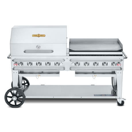 Crown Verity CV-RCB-72RGP-SI-BULK Pro Series Grill LP Gas 81"L X 28"D