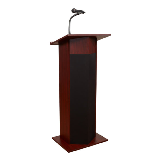 National Public Seating 111PLS-MY Oklahoma Sound® Power Plus Lectern Mahogany