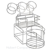 Hubert 27574 - Plate/Bowl/Napkin Holder, 14-7/16"L X 9-11/16"W X 11-1/3"H, Detachable Cylinder Holder
