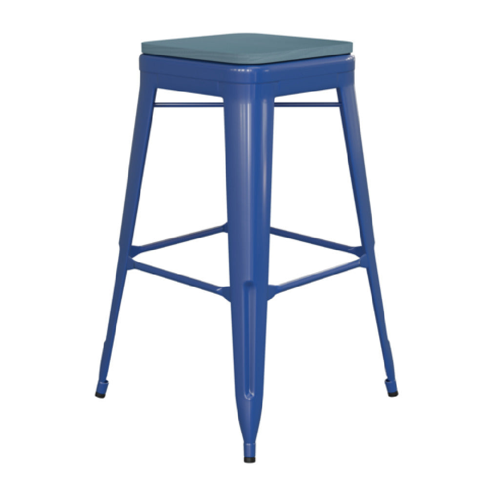 Flash Furniture CH-31320-30-BL-PL2C-GG Kai Bar Stool 500 Lb. Weight Capacity Backless