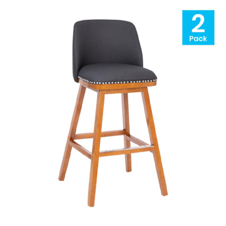 Flash Furniture CH-192162X000-30-CHAR-GG Julia Bar Stool 300 Lb. Weight Capacity