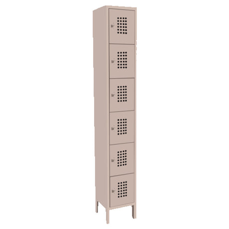SPG 4K0094 - Kelmax Locker, 12"W X 18"D X 78"H, Six Tier