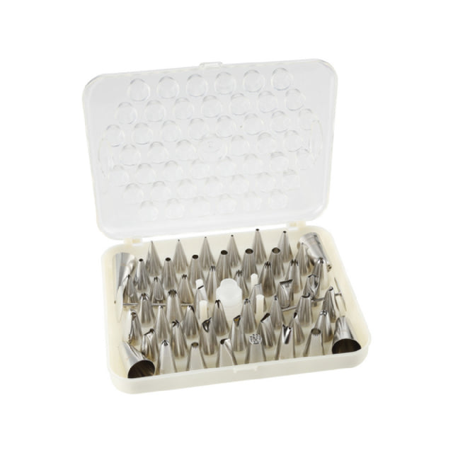 CAC China B7DT-52 Decorating Tip Set Stainless Steel (set Of 52 Pieces) (QTY Break = 6 Sets)