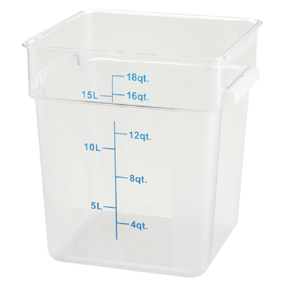 Winco PTSC-18 Storage Container 18 Qt. 11-3/16" X 11-11/16" X 12-1/2"H