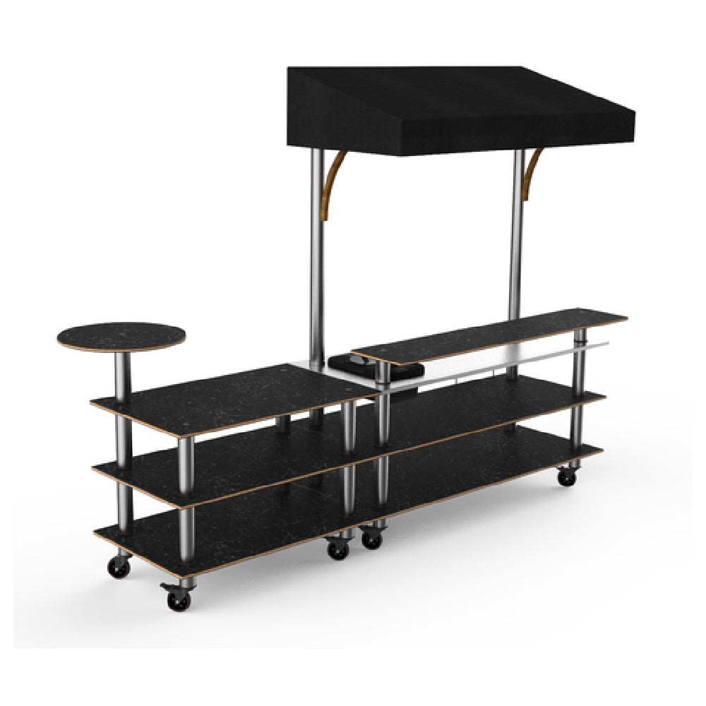 Steelite MGCMLC07MSBW Mogogo Buffet Solutions Modular Mixology Bar Station 3-tier