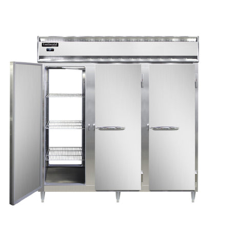 Continental Refrigerator DL3W-SS-PT Designer Line Heated Cabinet Pass-thru Three-section