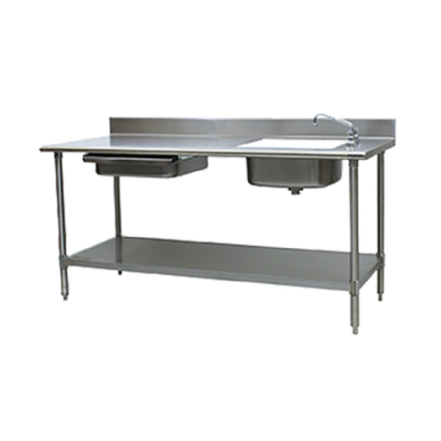 Eagle PT 3084-R Spec-Master® Series Work Table With Prep Sink 84"W X 30"D