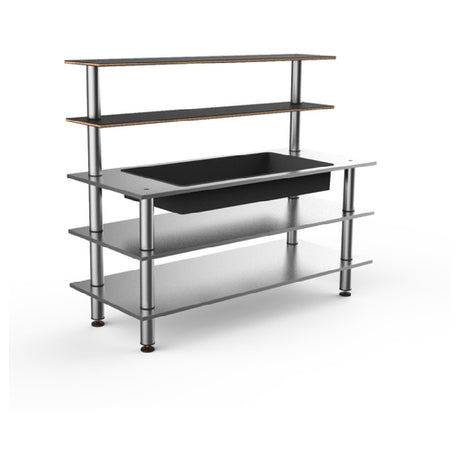 Steelite MGCMLC03MSXF Mogogo Buffet Solutions Modular Pro Back Bar 5-tier 71" X 29-1/2" X 60-1/2"