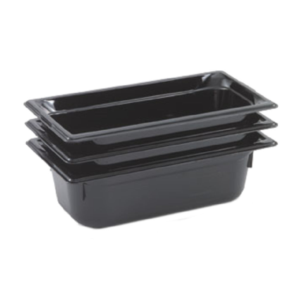 Vollrath 8032420 Super Pan® 1/3 GN Food Pan 2-1/2" Deep Low-temp Polycarbonate Black Plastic