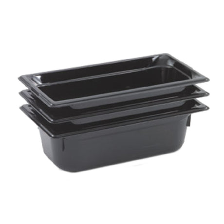 Vollrath 8046420 Super Pan® 1/4 GN Food Pan 6" Deep Low-temp Polycarbonate Black Plastic