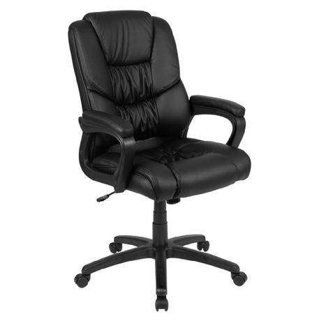 Flash Furniture CX-1179H-BK-GG Swivel Chair 400 Lb. Weight Capacity LeatherSoft Upholstery