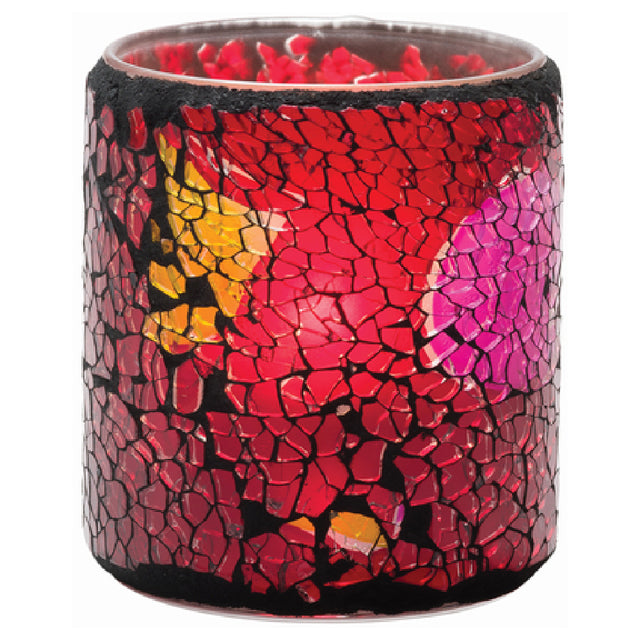 Hollowick 6351RG Crackle™ Votive Lamp 3-1/4"H X 3" Dia. Glass