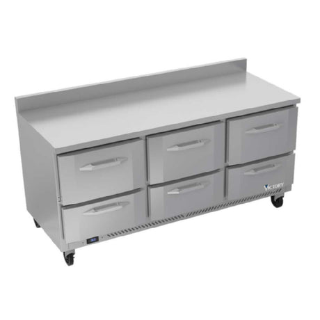 Victory VWRD72HC-6 Worktop Refrigerated Counter Powered By V-Core™ Three-section