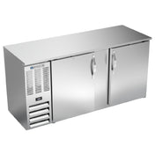 Beverage Air BBN68HC-S - Refrigerated Back Bar Storage Cabinet, Two-section, 68"W X 26-3/8"D X 34"H
