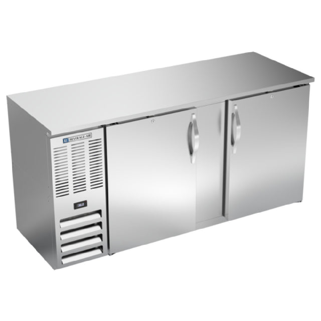 Beverage Air BBN68HC-S - Refrigerated Back Bar Storage Cabinet, Two-section, 68"W X 26-3/8"D X 34"H