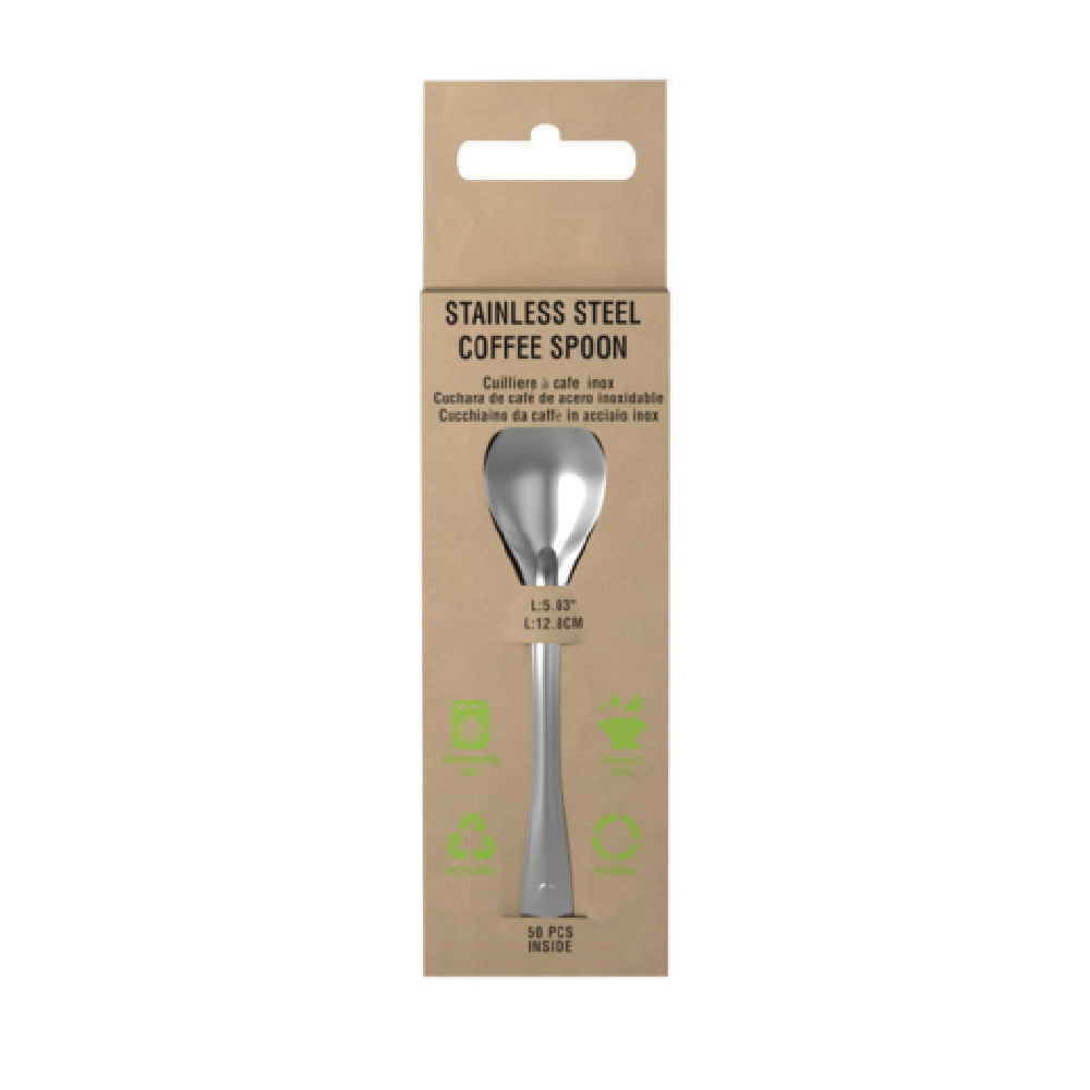 PacknWood 294CVINOXL4 - Dinner Spoon, 5", Stainless Steel (per Case = 500 Each)