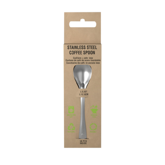 PacknWood 294CVINOXL4 - Dinner Spoon, 5", Stainless Steel (per Case = 500 Each)
