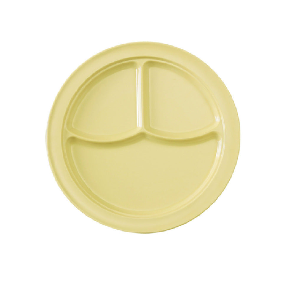 Yanco NS-703Y Nessico Compartment Plate 10-1/4" Dia. 3-compartments