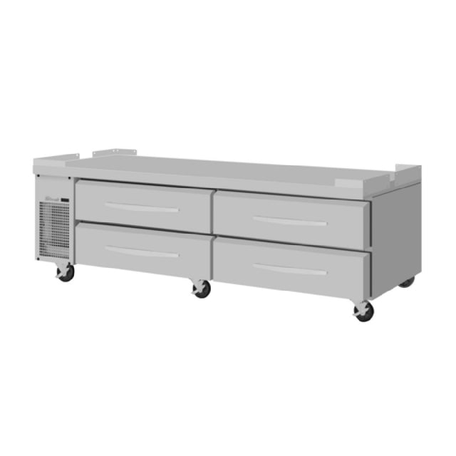 Turbo Air PRCBE-84R-N-FT PRO Series Refrigerated Chef Base Two-section 84-1/8"L X 33-1/2"D X 21-3/8"H