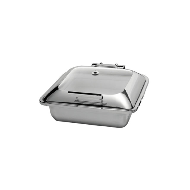 FOH BCH005MSS18 Smart Buffet Ware® Smart Chafer 5.8 Qt. Square With Tempered Glass Lid And Food Pan