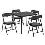 Flash Furniture JB-9-KID-BK-GG Mindy Kid's Folding Table And Chair Set Includes (1) 24"W X 24"D X 20-1/4"H Square Folding Table