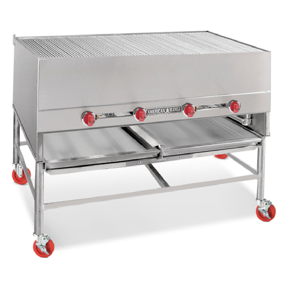 American Range AHS-4836_NAT - Horizontal Chicken Broiler Unit And Stand With 6" Adjustable Legs