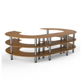 Steelite MGCMSA06BSXF - Kidney Shape Stadium Station, 129.0" X 81.5" X 35.0", Modular