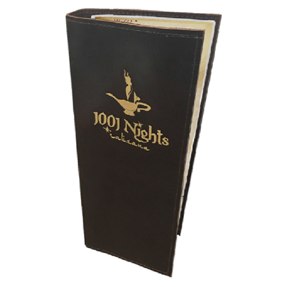 Menu Solutions FLEXLEATH-BD Menu Cover Holds 4-1/4" X 14" Inserts Single Panel With 1 View