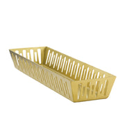 Service Ideas DB-77VG Bread Basket 3.5"W X 12"D X 1.75"H Rectangle 18/8 Stainless Steel