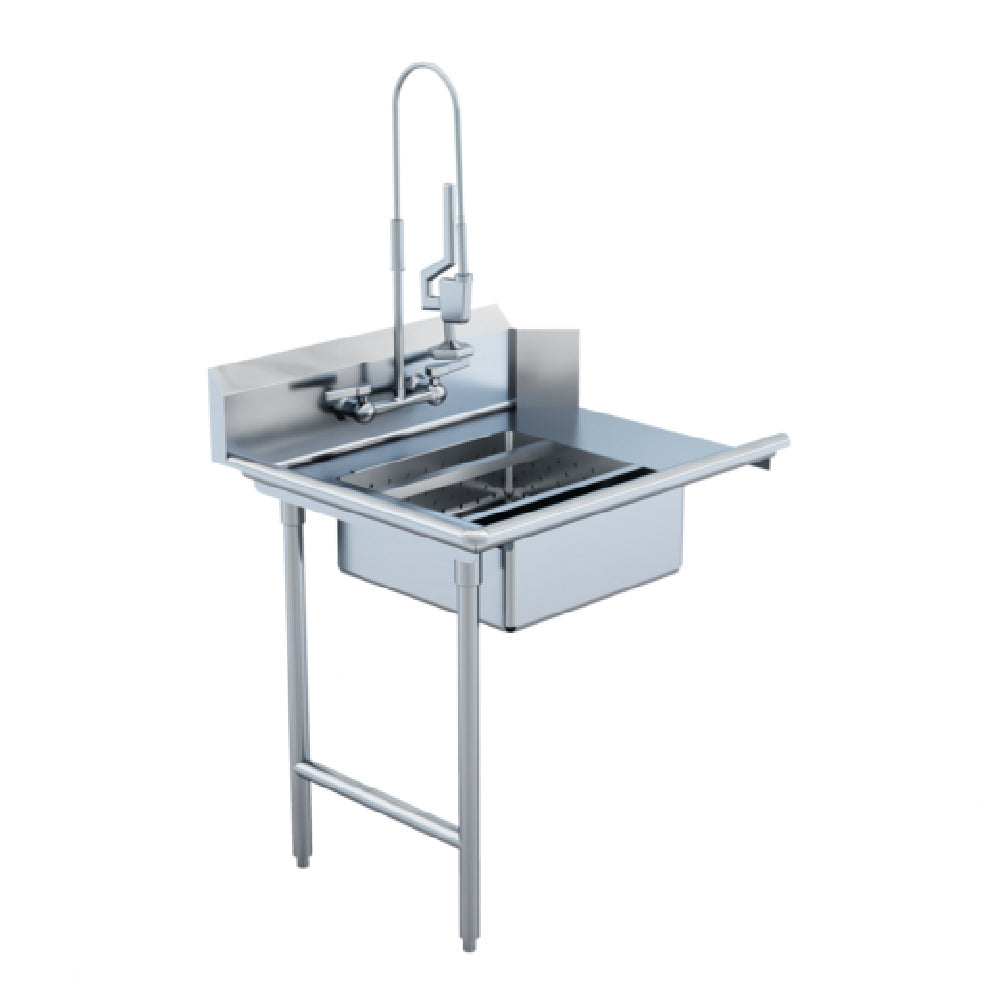 Winholt SDT-14-S-96L - Straight Soiled Dish Table, Left To Right, Stainless Steel Legs And Clad Bullet Feet