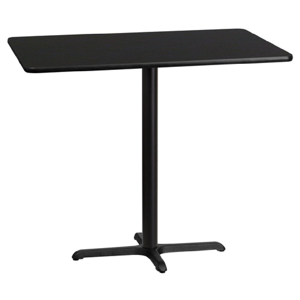 Flash Furniture XU-BLKTB-3048-T2230B-GG Table 48"W X 30"D X 43-1/8"H Bar Height