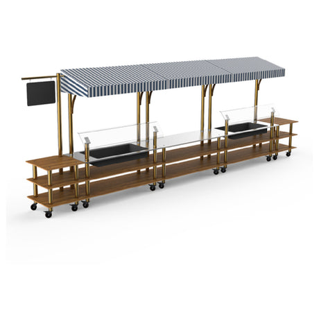 Steelite MGCMLA08BBWW Mogogo Buffet Solutions Modular Pro Fish Market 3-tier 272" X 34" X 95-1/2"H