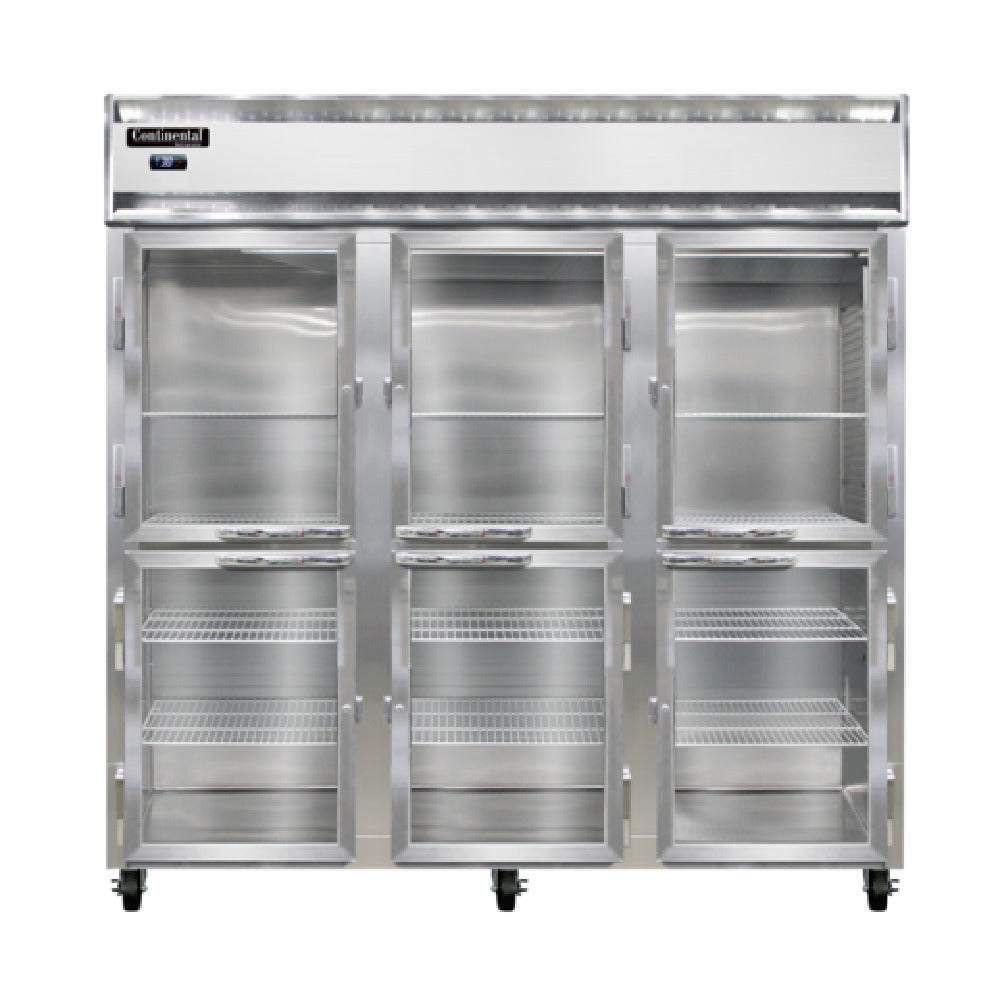 Continental Refrigerator 3RNSAPTHD-GD-SD Refrigerator 72 Cu. Ft. Capacity Pass-thru