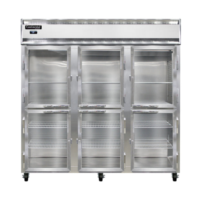 Continental Refrigerator 3RNSAPTHD-GD-SD Refrigerator 72 Cu. Ft. Capacity Pass-thru