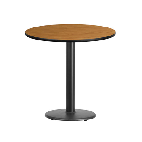 Flash Furniture XU-RD-30-NATTB-TR18-GG Table 30" Dia. X 31-1/8"H Dining Height