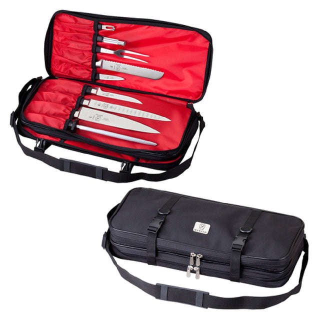 Mercer Culinary M30517M Knife Case Double Zip (17) Pockets And (2) Zippered Compartments