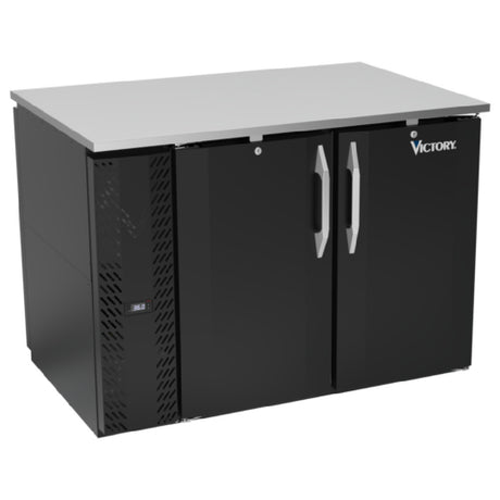 Victory VBB48HC-F-PT-B - Pass-Thru Back Bar Refrigerator, Food Rated, Two-section