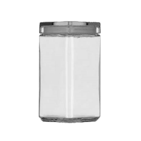 Anchor Hocking 85589R Square Jar 64 Oz. (2 Qt.) 4-3/8" Dia.