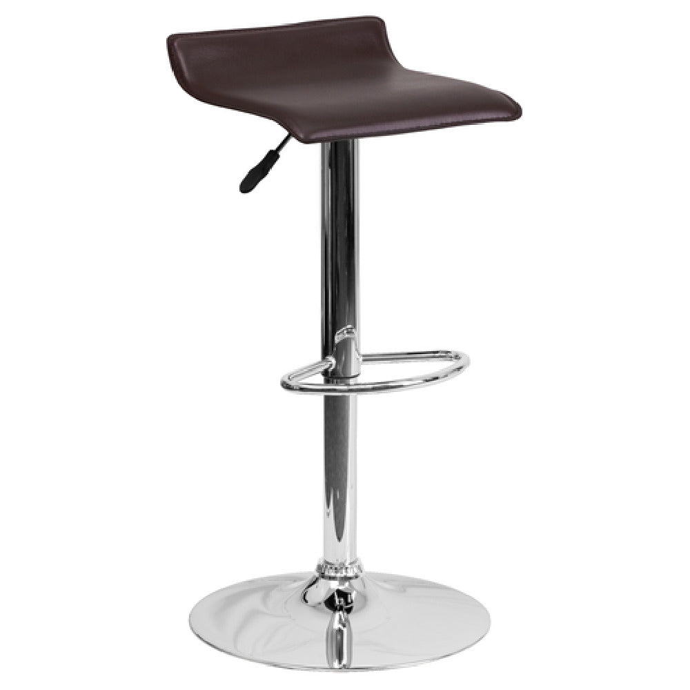 Flash Furniture DS-801-CONT-BRN-GG Swivel Bar Stool Adjustable Height Contemporary Style