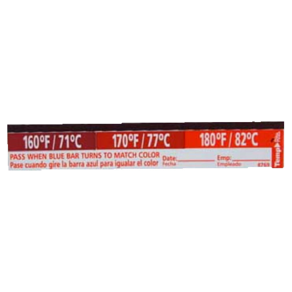 Franklin Machine Products 138-1257 Taylor® Dishwasher Temperature Label 160° 170° & 180°F