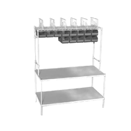 Eagle TSCO2460Z Carry-Out Workstation 60"W X 24"D X 82-1/2"H 18/304 Stainless Steel Work Surface & Undershelf