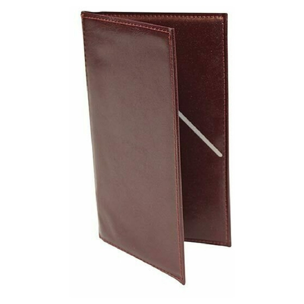 Tablecraft 59BU Check Presentation Holder 5-1/4" X 9" Burgundy With Gold Imprinted "Thank You"