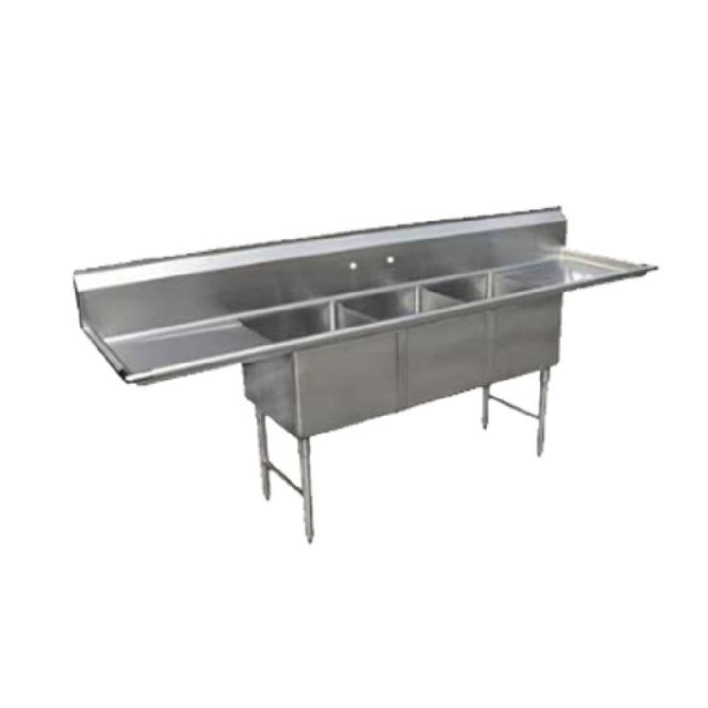 GSW USA SH20243D Sink Three Compartment 100-3/8"W X 30"D X 45"H