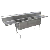 GSW USA SH24243D Sink Three Compartment 120-3/8"W X 30"D X 45"H