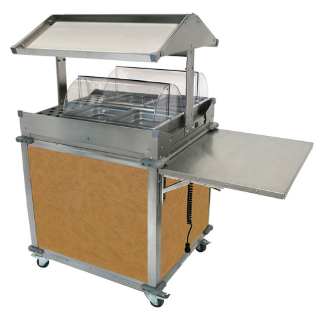 Cadco CBC-GG-2-L1 MobileServ® Deluxe Grab & Go Merchandising Cart 2-sided Grab & Go Shelf On Top